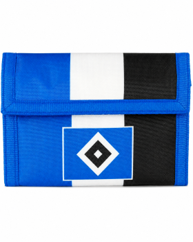 Hamburger SV HSV Nylongeldbörse Blockstreifen ca. 10,5 x 16,5 cm blau-weiß-schwarz